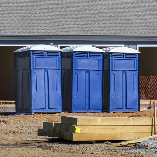 how often are the portable toilets cleaned and serviced during a rental period in Hanska Minnesota